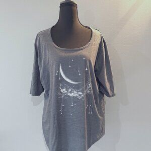 Moon and Shooting Stars 1/2 length sleeve t-shirt